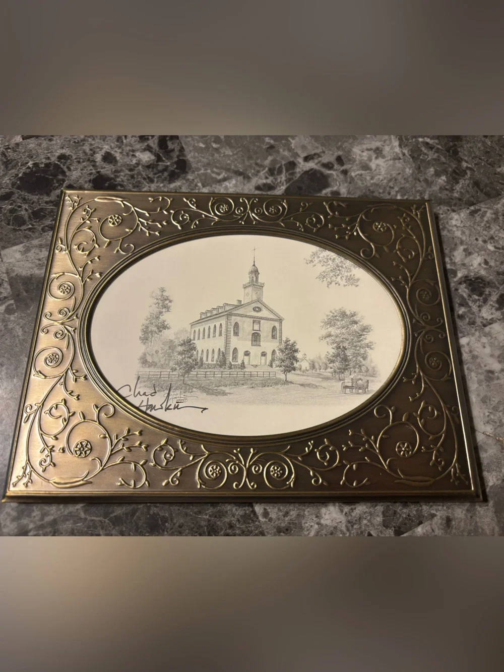 Vintage Floral Scroll Picture Frame